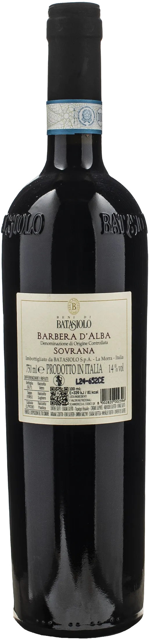 Batasiolo Barbera d'Alba Sovrana 2023