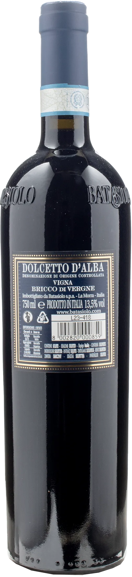 Batasiolo Dolcetto d'Alba Bricco di Vergne 2022