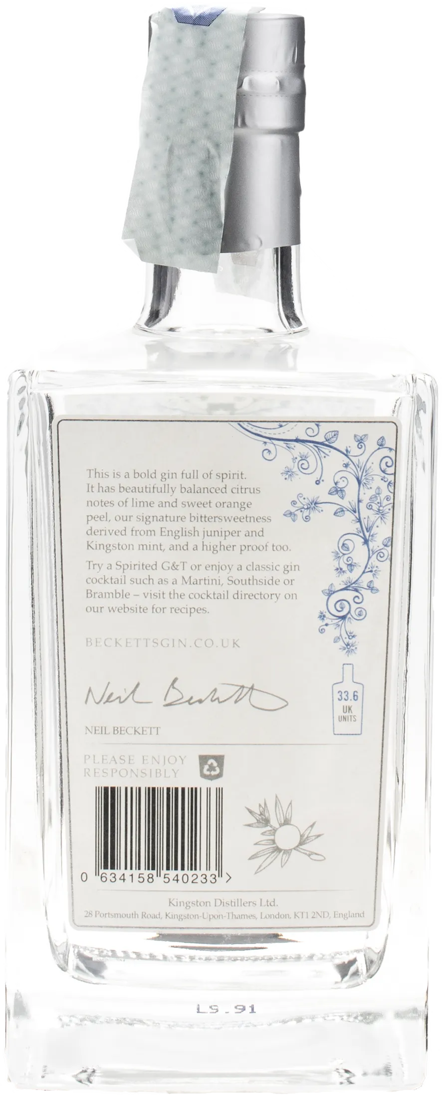 Beckett's London Dry Gin Spirited