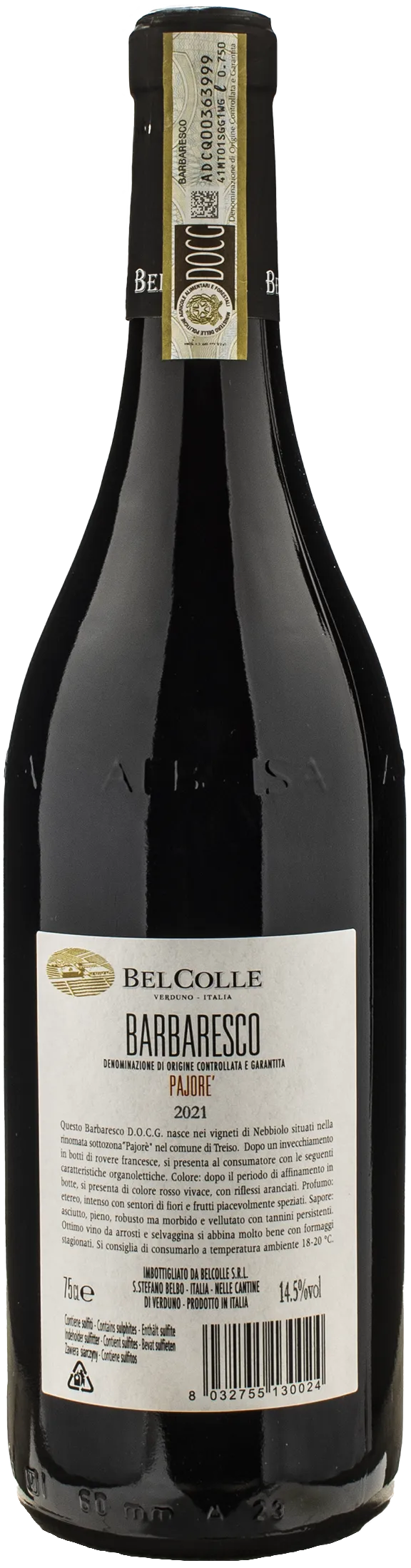 Bel Colle Barbaresco Pajore 2021