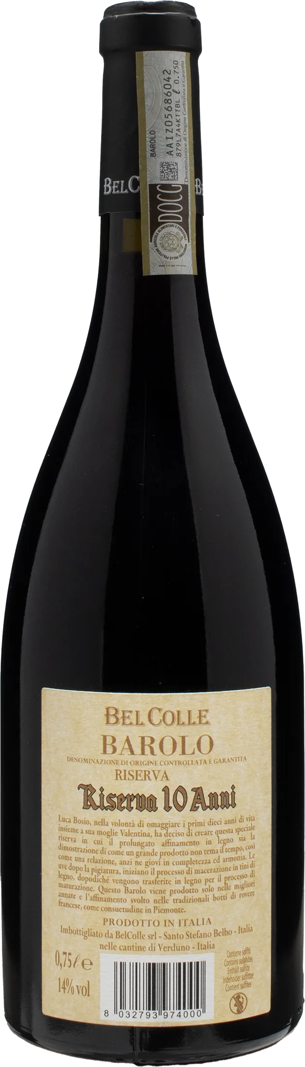 Bel Colle Barolo Riserva 10 anni 2014
