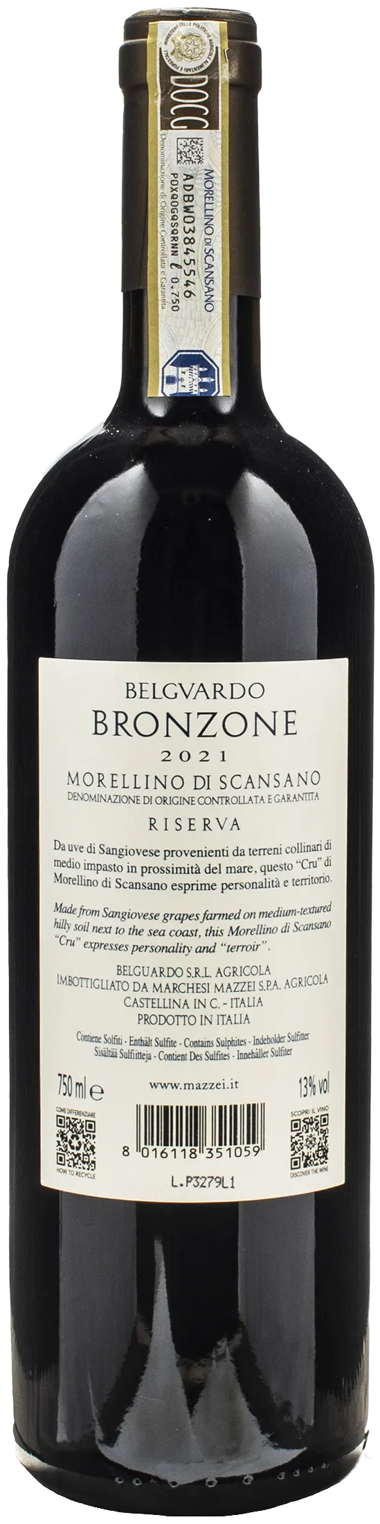 Belguardo Morellino di Scansano Bronzone Riserva 2021