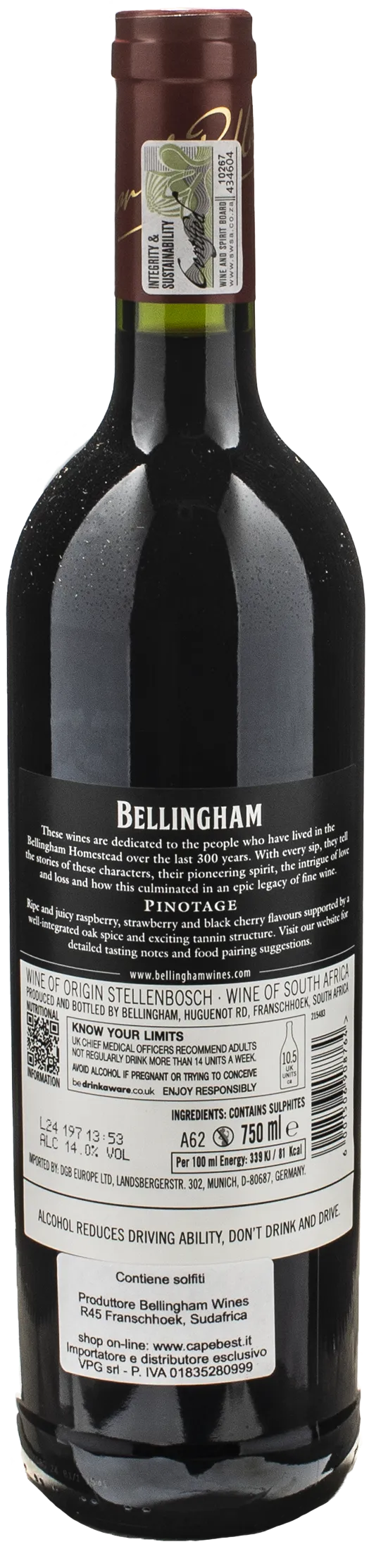 Bellingham Homestead Pinotage 2021
