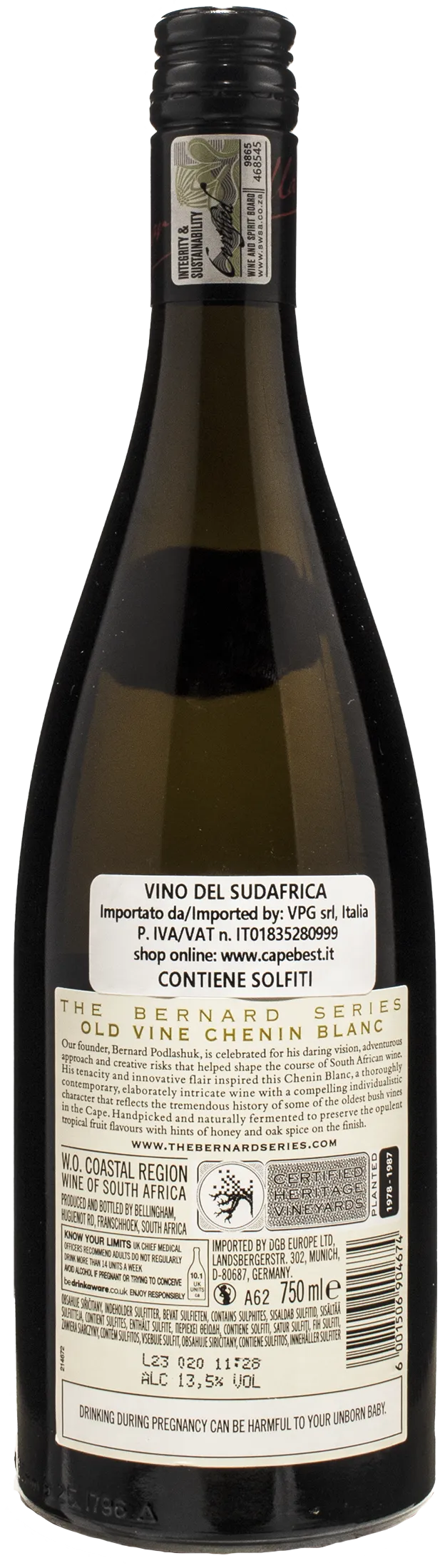 Bellingham The Bernard Series Old Vine Chenin Blanc Limited Release 2022