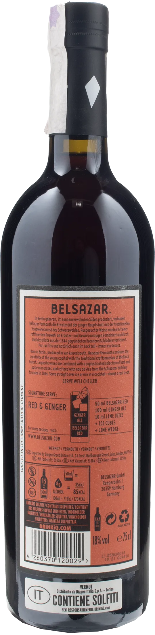 Belsazar Red Vermouth 0.75L