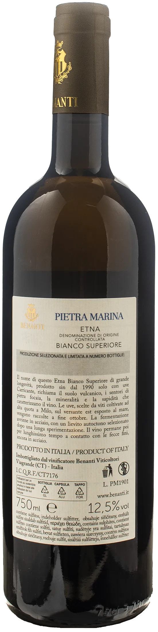 Benanti Etna Bianco Superiore Pietra Marina 2019