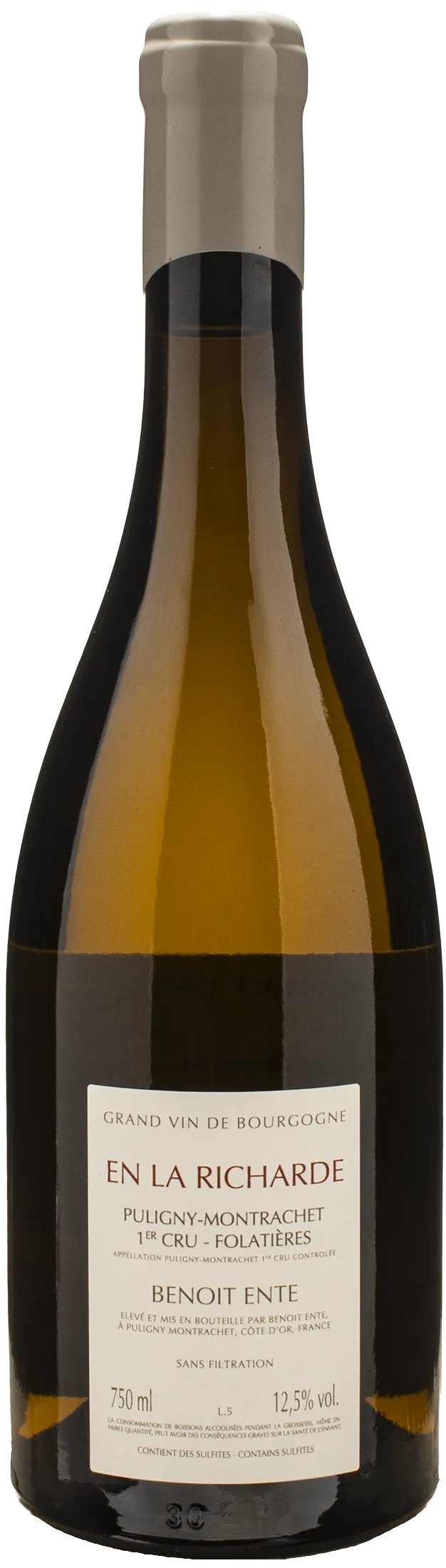 Benoit Ente Les Folatieres en la Richarde Puligny Montrachet 1er Cru 2022