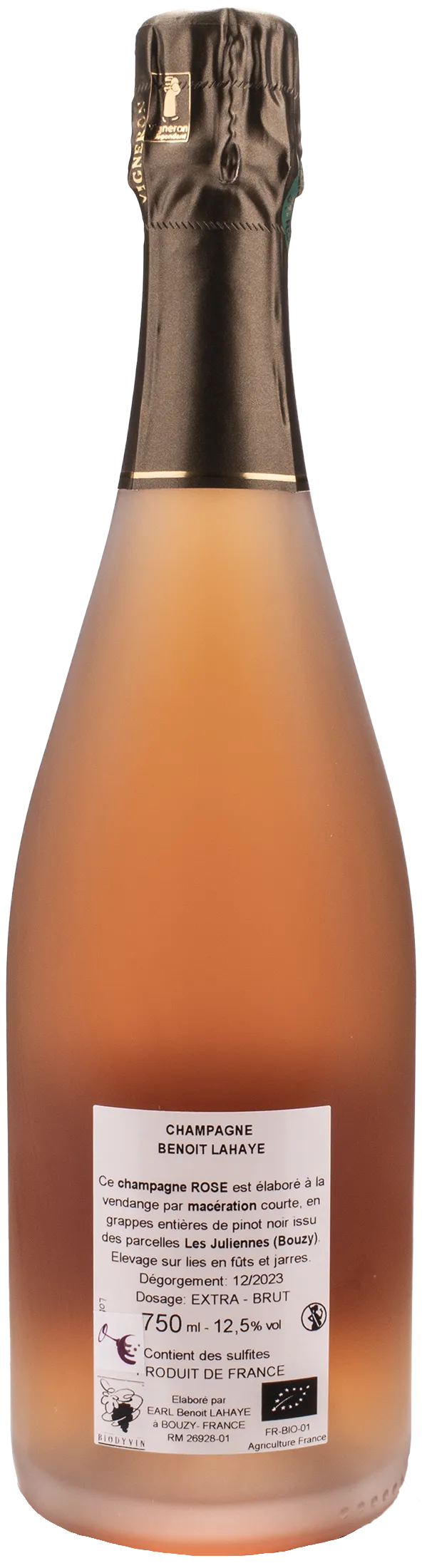 Benoit Lahaye Champagne Rosè de Maceration