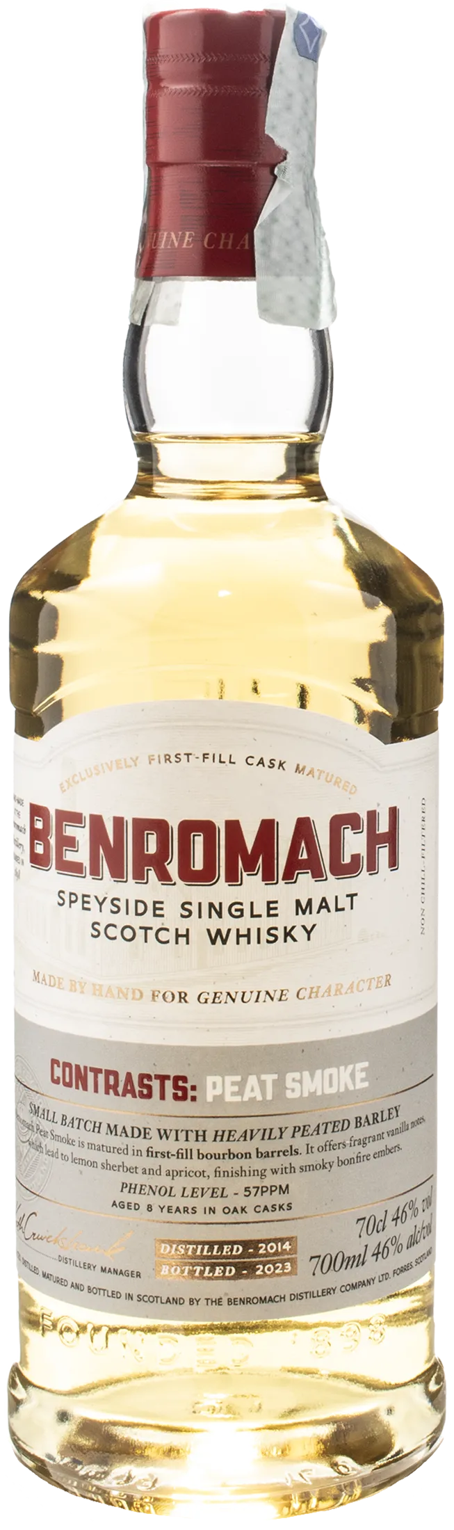 Benromach Speyside Single Malt Scotch Whisky Peat Smoke 2014