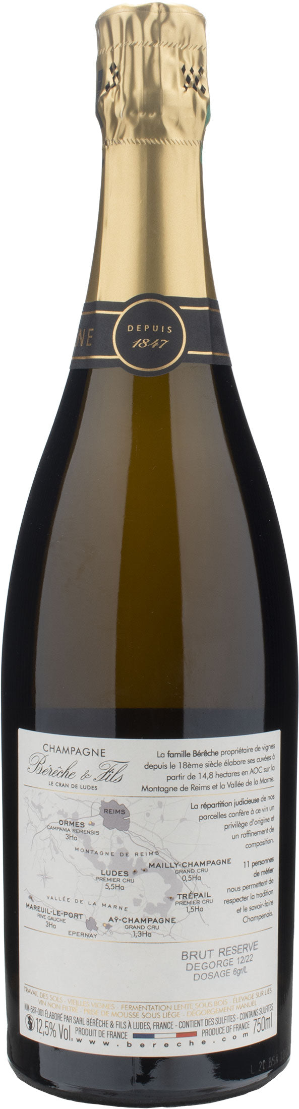 Bereche Champagne Brut Reserve Vieilles Vignes Cuvèe Non Filtrée