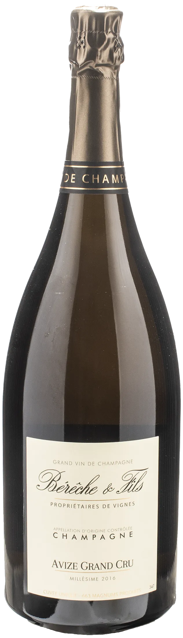 Bereche Champagne Grand Cru Avize Cuvee Unique Extra Brut Magnum 2016