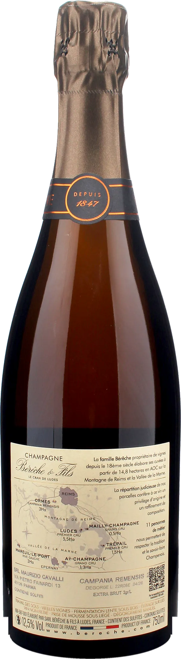 Bereche Champagne Grand Cru Campania Remensis Rosè Extra Brut 2022