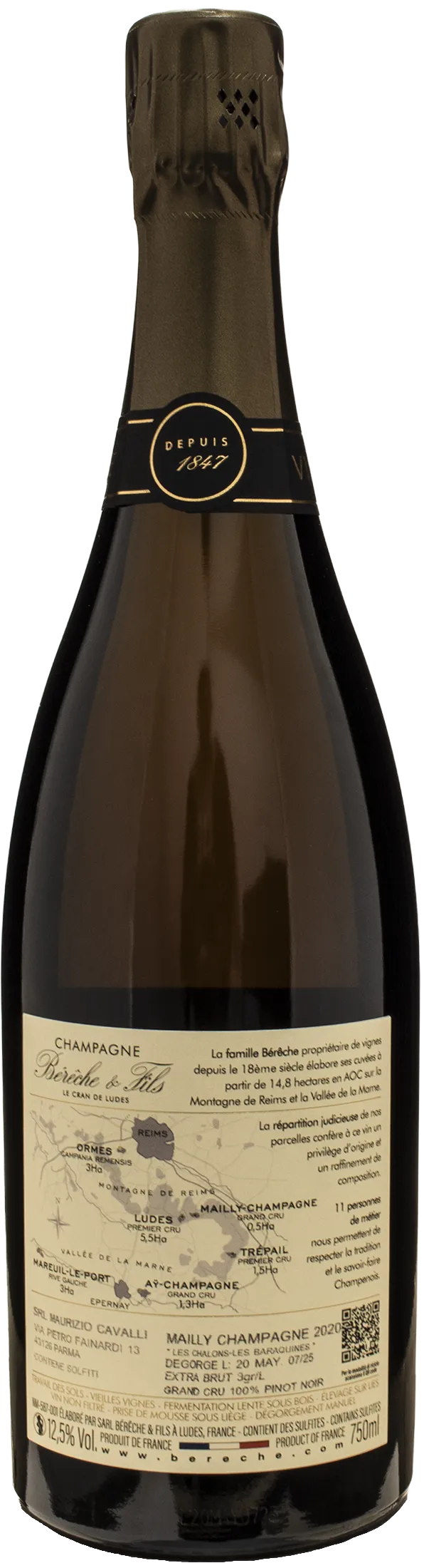 Bereche Champagne Grand Cru Mailly Extra Brut 2020