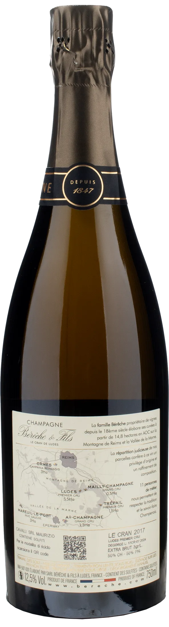 Bereche Champagne 1er Cru Extra Brut Le Cran 2017