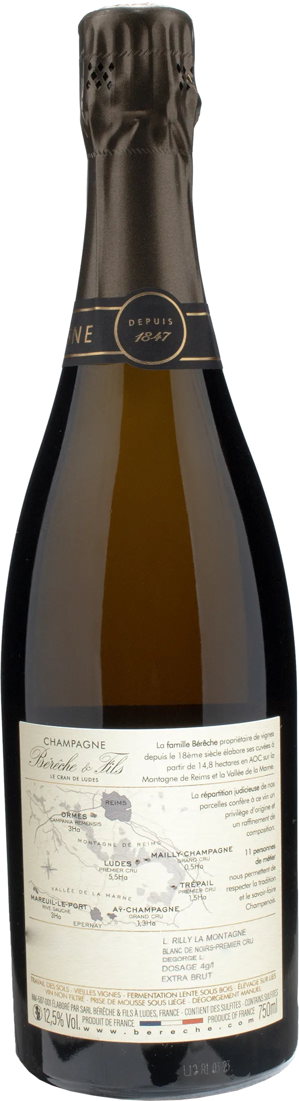 Bereche Champagne 1er Cru Rilly La Montagne Extra Brut 2019