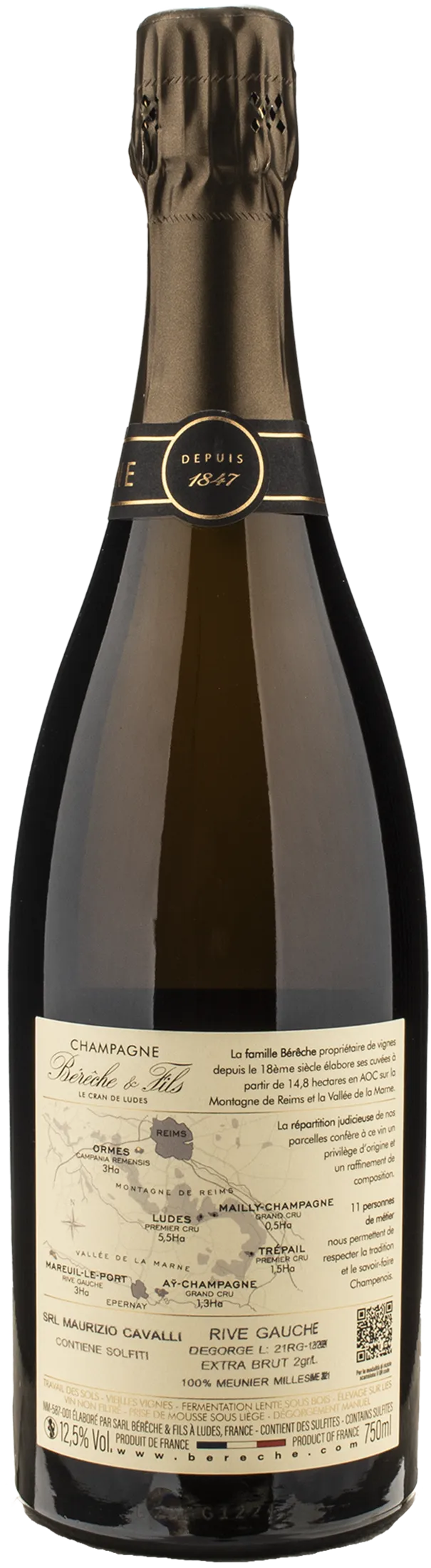 Bereche & Fils Champagne Rive Gauche Extra Brut Millesime 2021