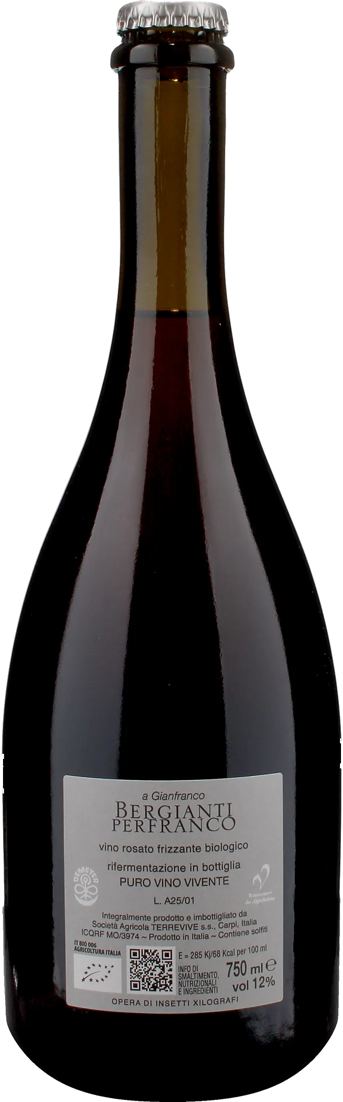 Bergianti Rosato Frizzante Rifermentato Perfranco 2025