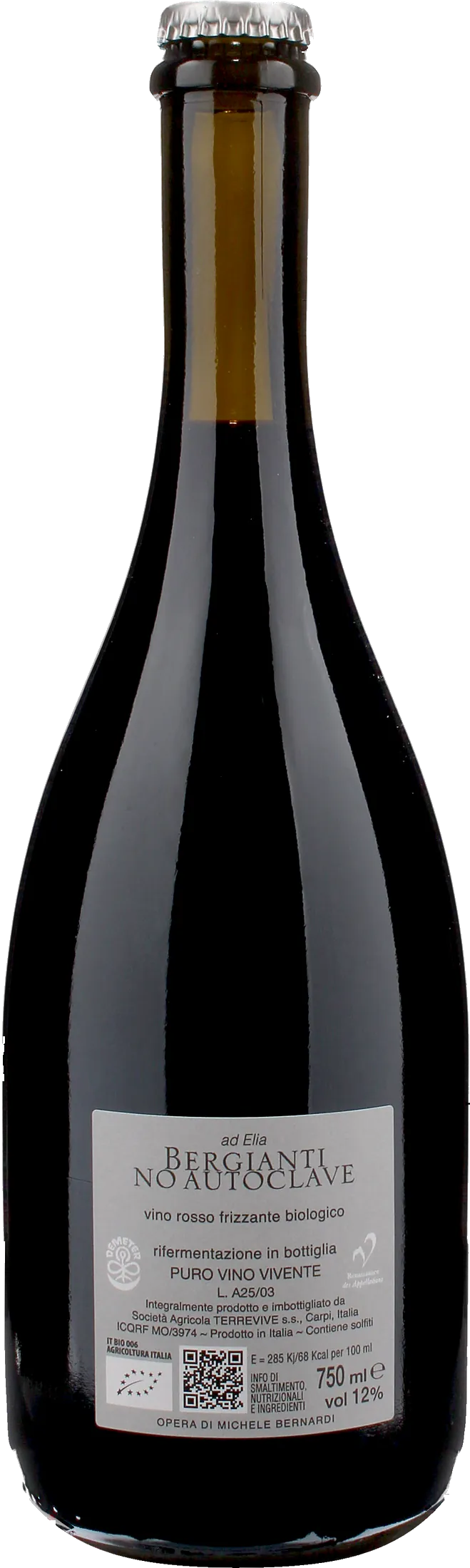 Bergianti Rosso Rifermentato No Autoclave 2025