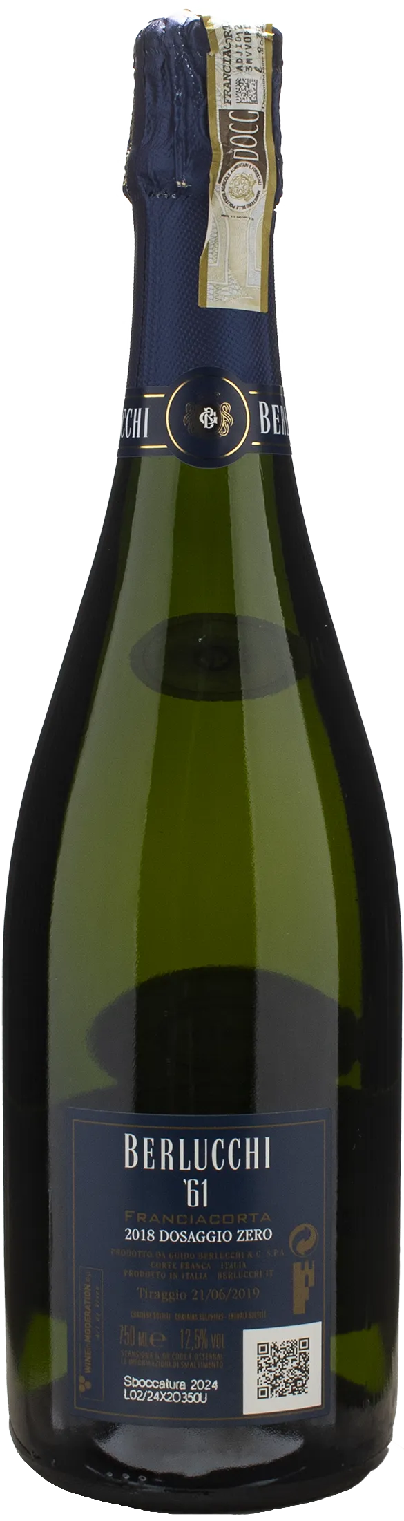 Berlucchi '61 Nature Franciacorta Blanc de Blancs Dosaggio Zero 2018