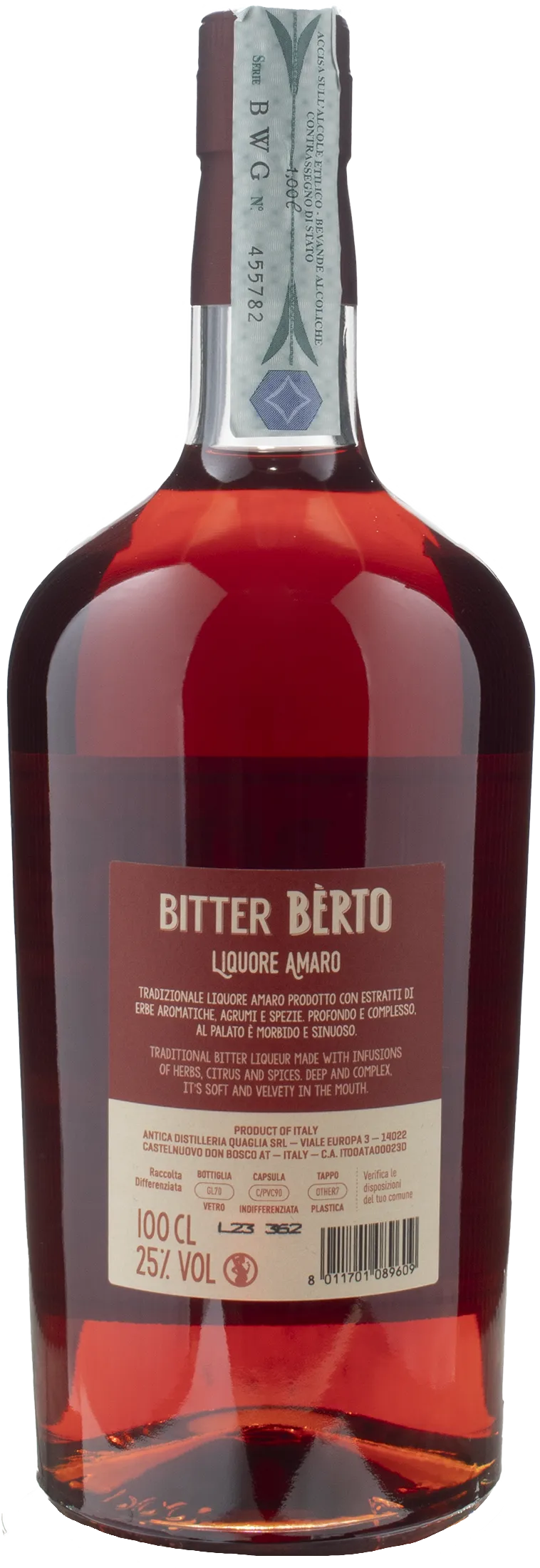 Berto Bitter Liquore Amaro 1L