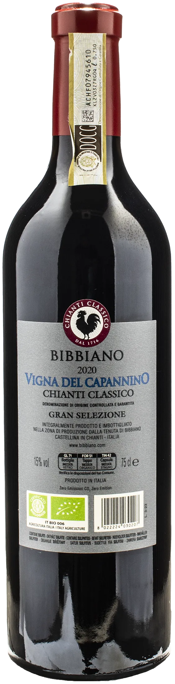 Bibbiano Chianti Classico Gran Selezione Vigna del Capannino 2020