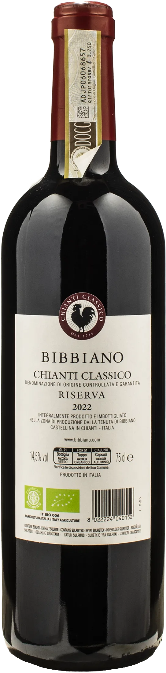 Bibbiano Chianti Classico Riserva 2022
