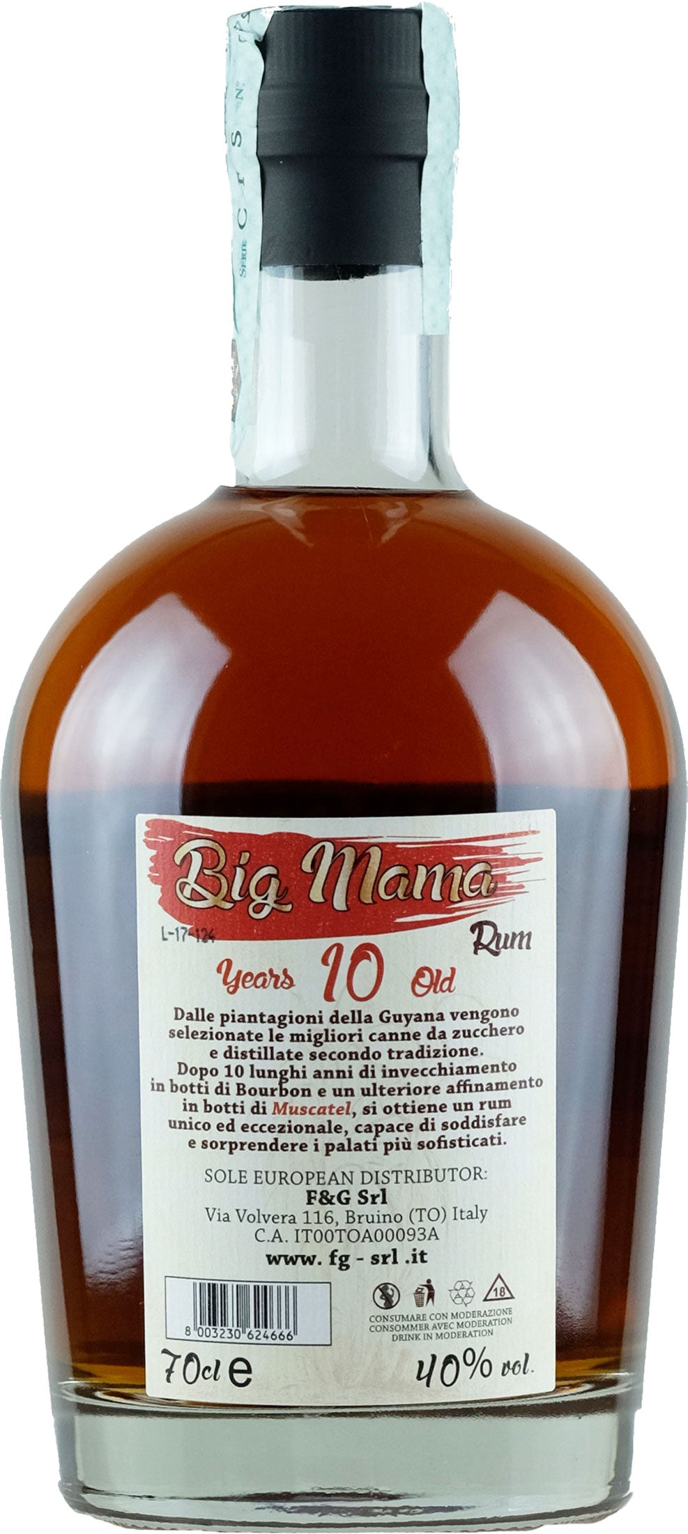 Big Mama Rum Demerara Muscatel Finished 10 Y.O. 0.7L
