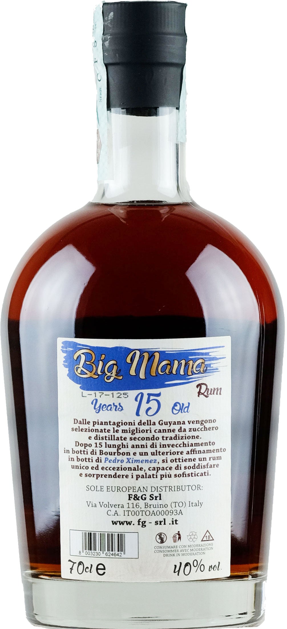 Big Mama Rum Demerara Pedro Ximenez Finished 15 Y.O. 0.7L