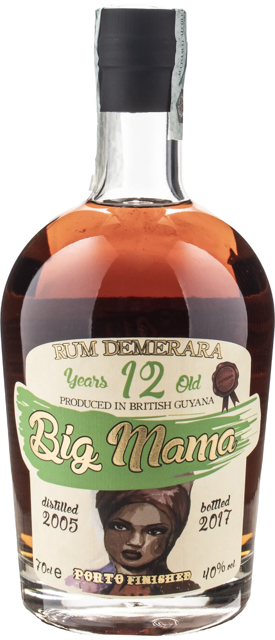 Big Mama Rum Demerara Porto Finished 12 years old
