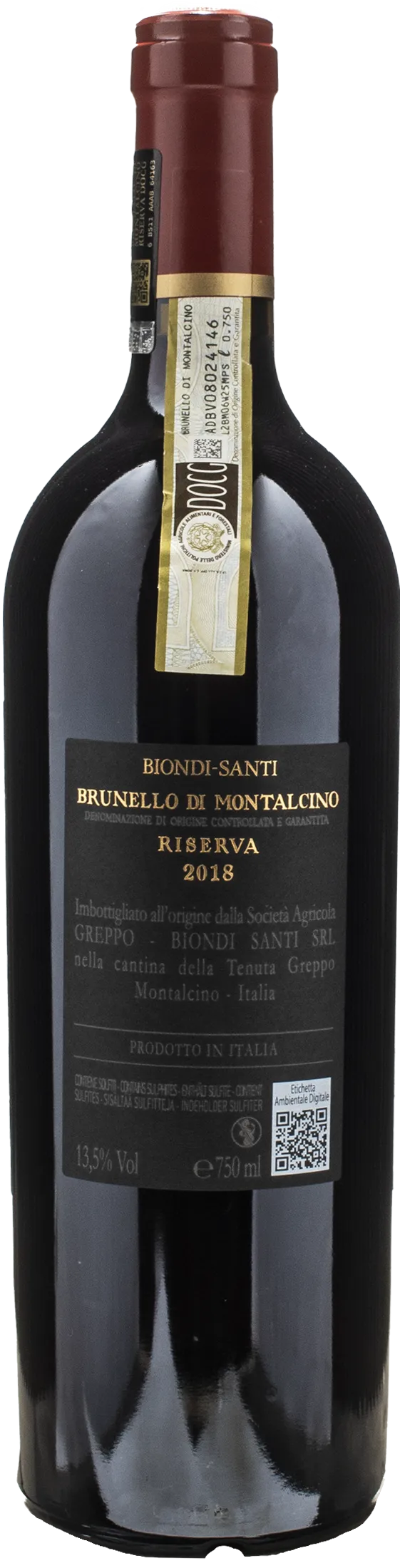 Biondi Santi Brunello di Montalcino Greppo Riserva 2018