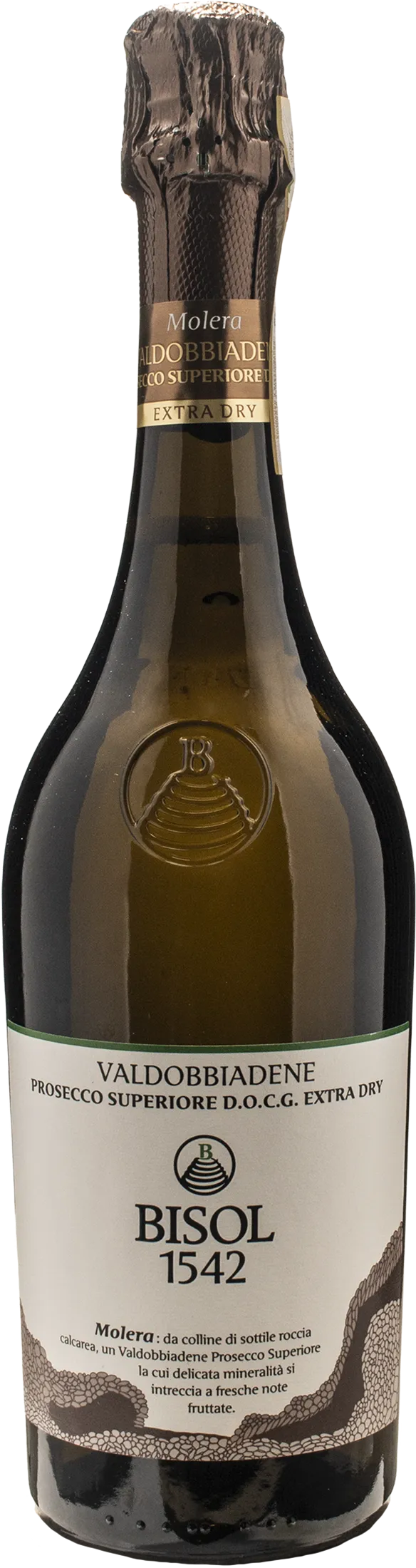 Bisol 1542 Valdobbiadene Prosecco Superiore Molera Extra Dry 2025