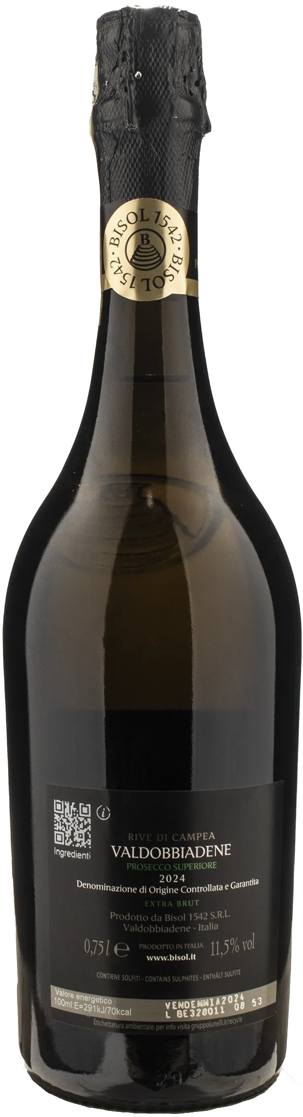 Bisol 1542 Valdobbiadene Prosecco Superiore Rive di Campea Extra Brut 2024