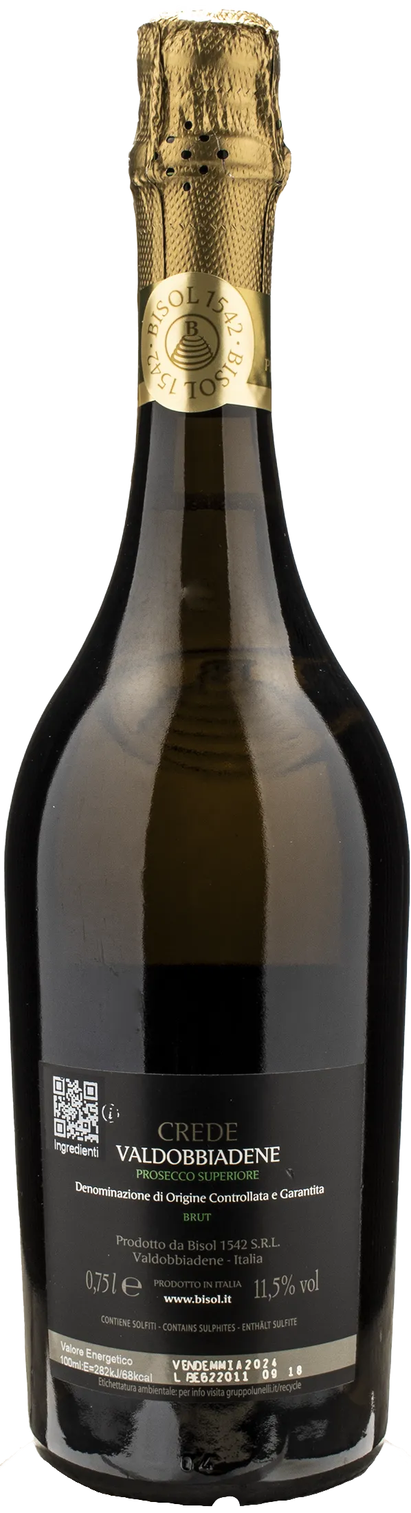 Bisol 1542 Valdobbiadene Prosecco Superiore Crede Brut 2024