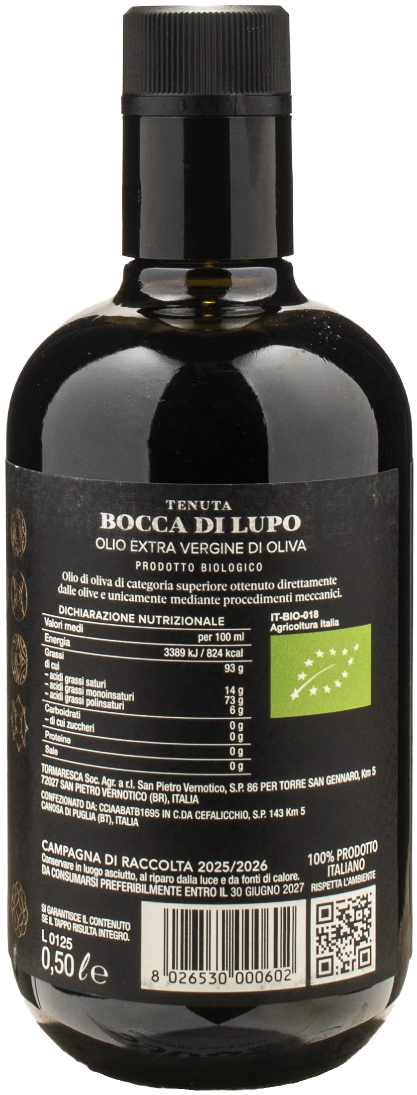 Bocca di Lupo Olio Extra Vergine di Oliva 0.5L 2025