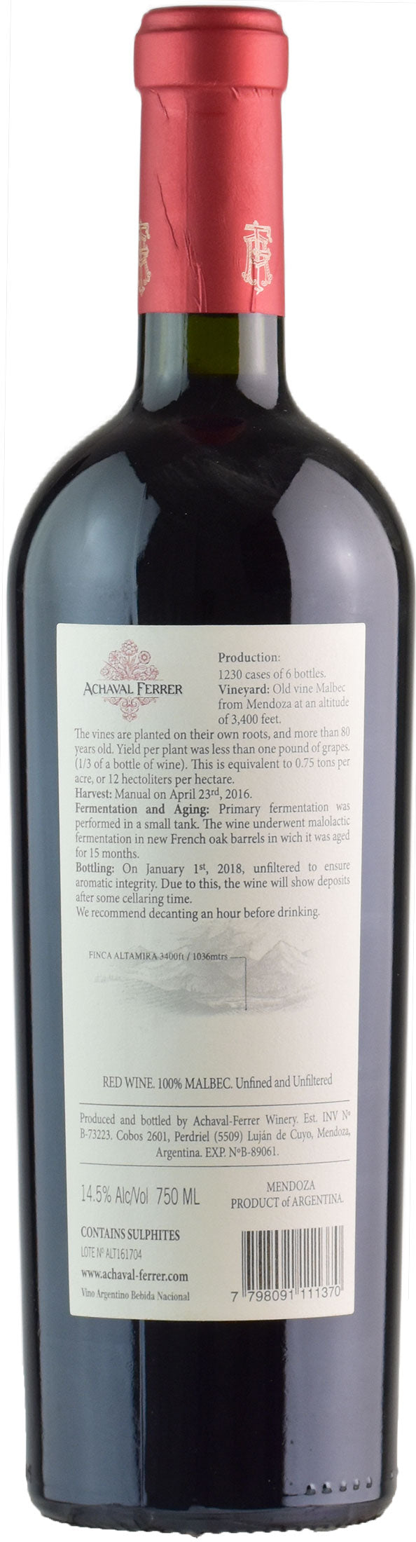Bodega Achaval-Ferrer Finca Altamira 2016