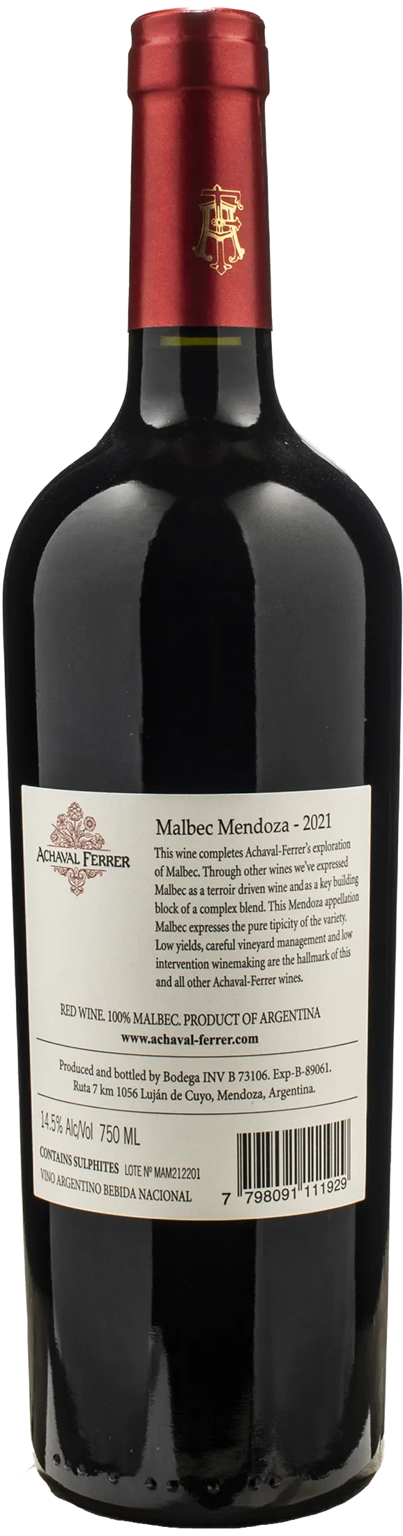 Bodega Achaval Ferrer Malbec Mendoza 2021