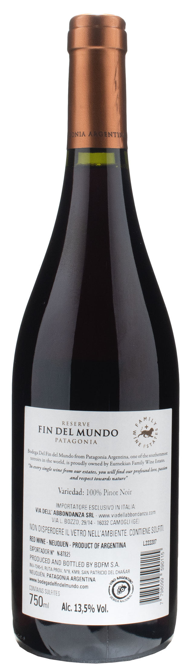 Bodega del Fin del Mundo Pinot Noir Reserva 2021