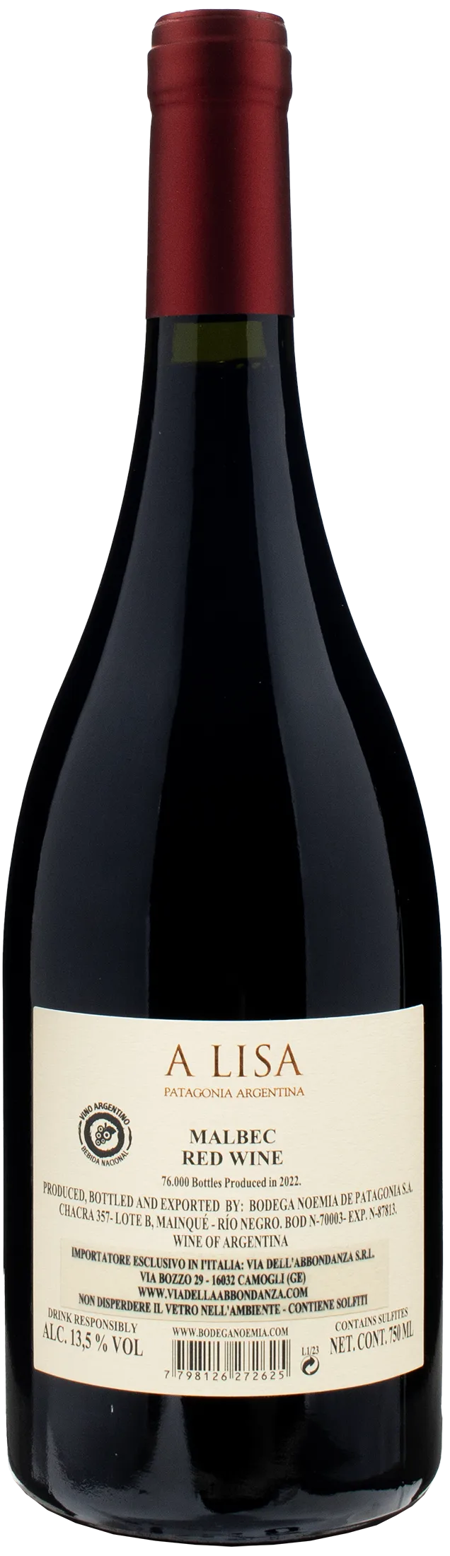 Bodega Noemia Patagonia Malbec A Lisa 2022