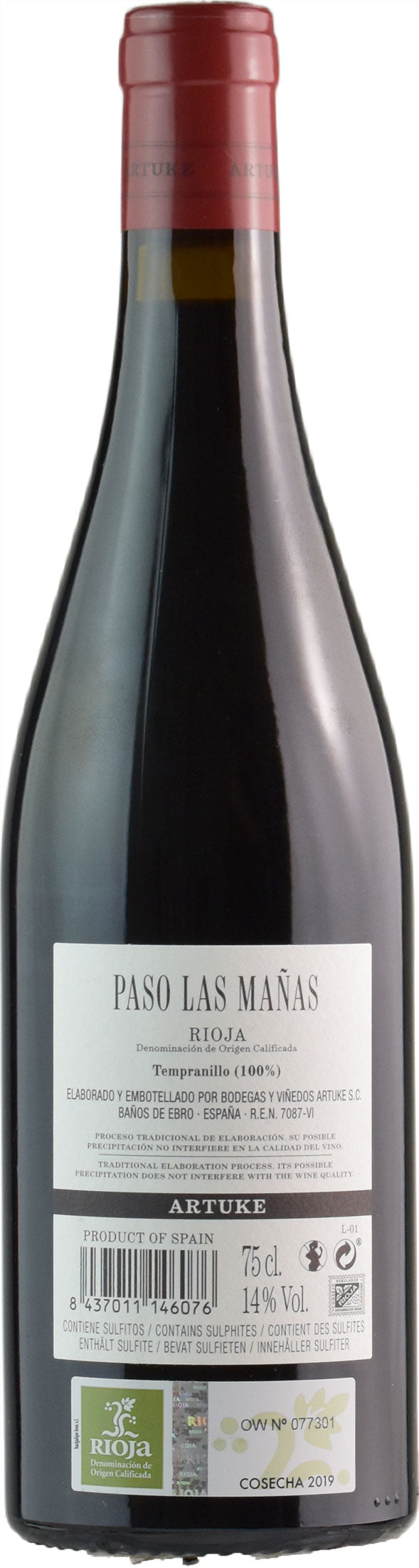 Bodegas Artuke Paso las Manas 2019