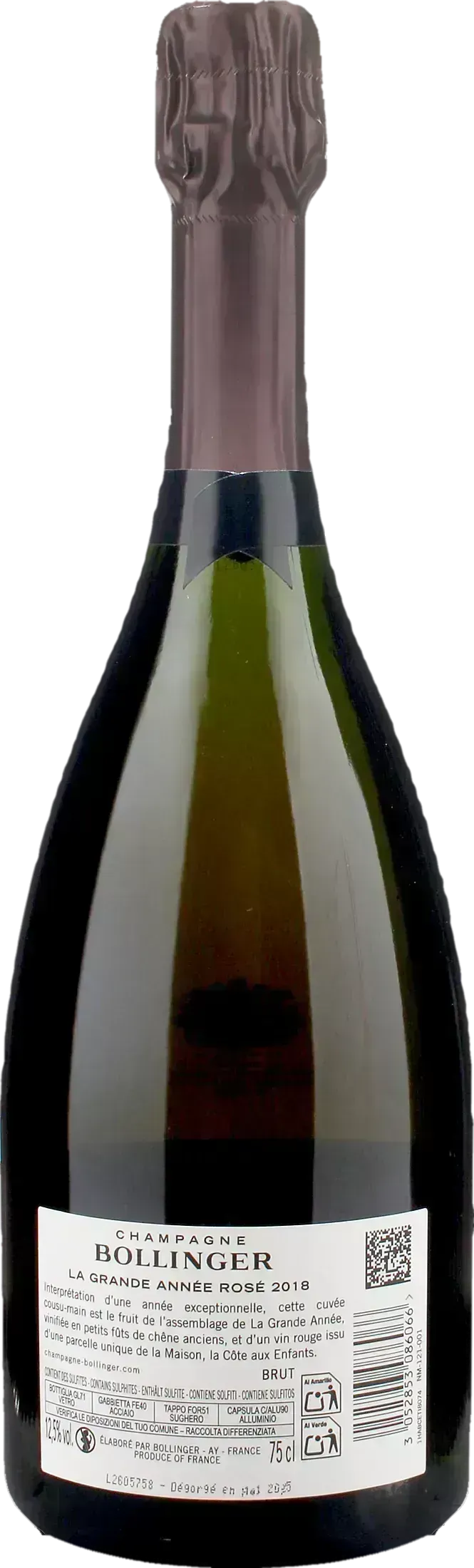 Bollinger Champagne La Grande Annee Rosè Brut 2018