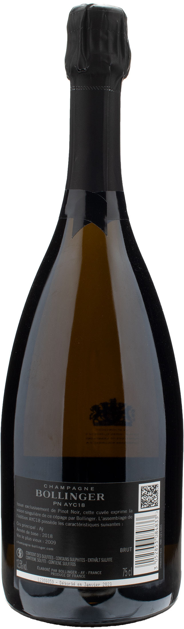 Bollinger Champagne PN AYC Brut 2018