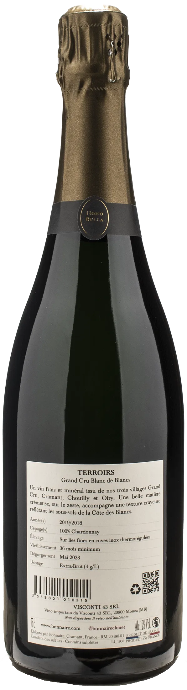 Bonnaire Champagne Terroirs Grand Cru Blanc de Blancs Extra Brut