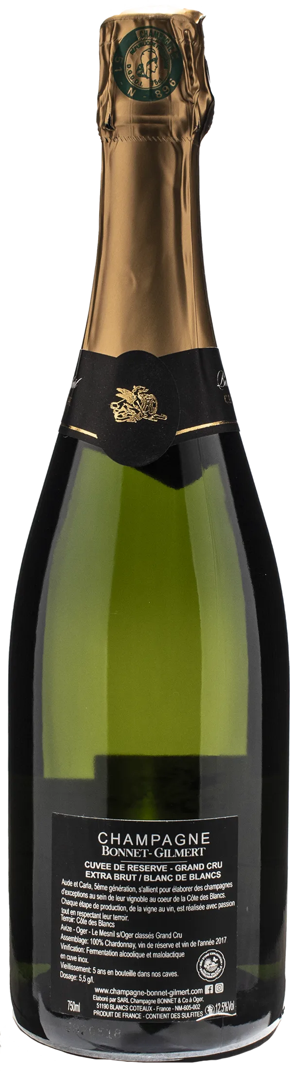 Bonnet-Gilmert Champagne Grand Cru Blanc de Blancs Brut Cuvé de Reserve