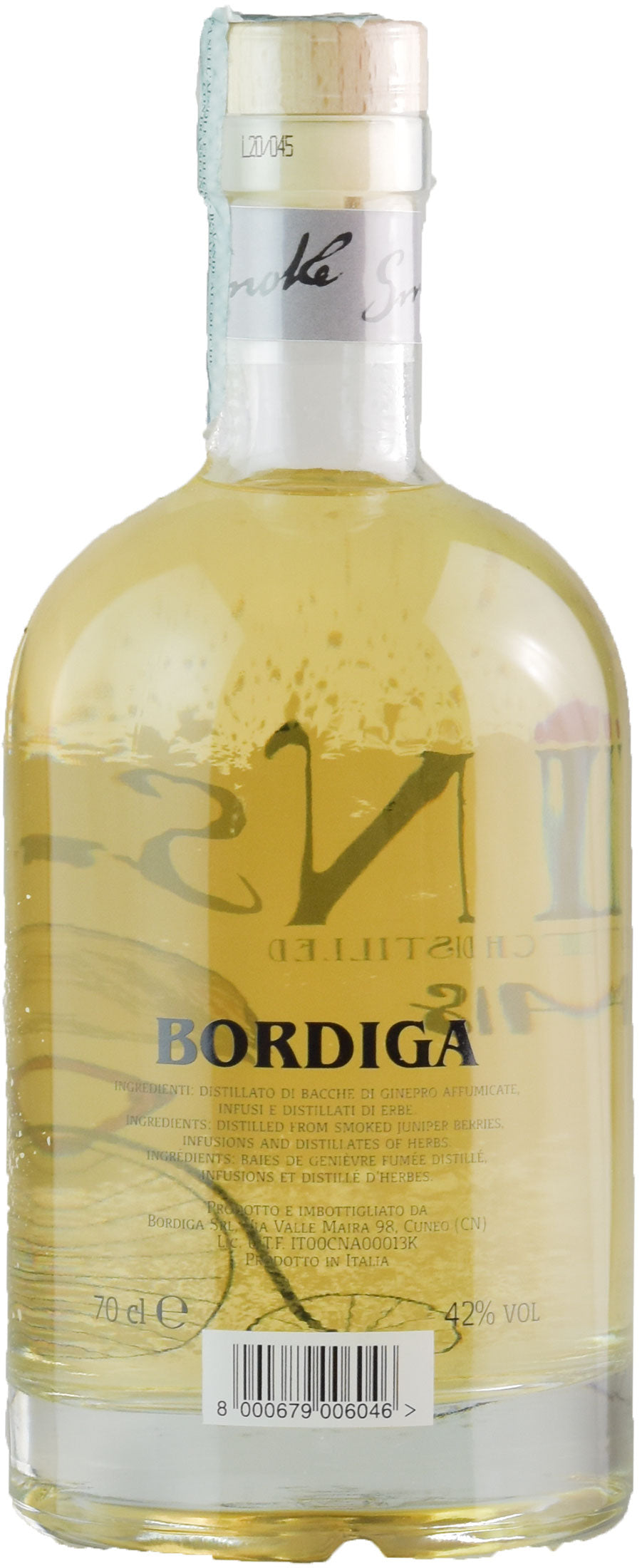 Bordiga Gin Smoke Small Batch Ciais 0.7l