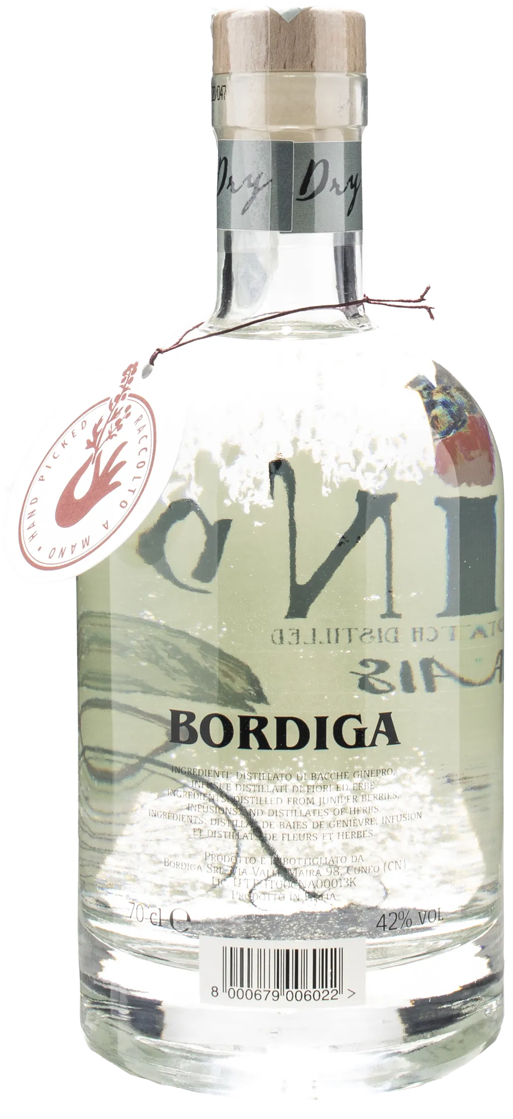 Bordiga Gin Small Batch Dry Ciais 0.7L