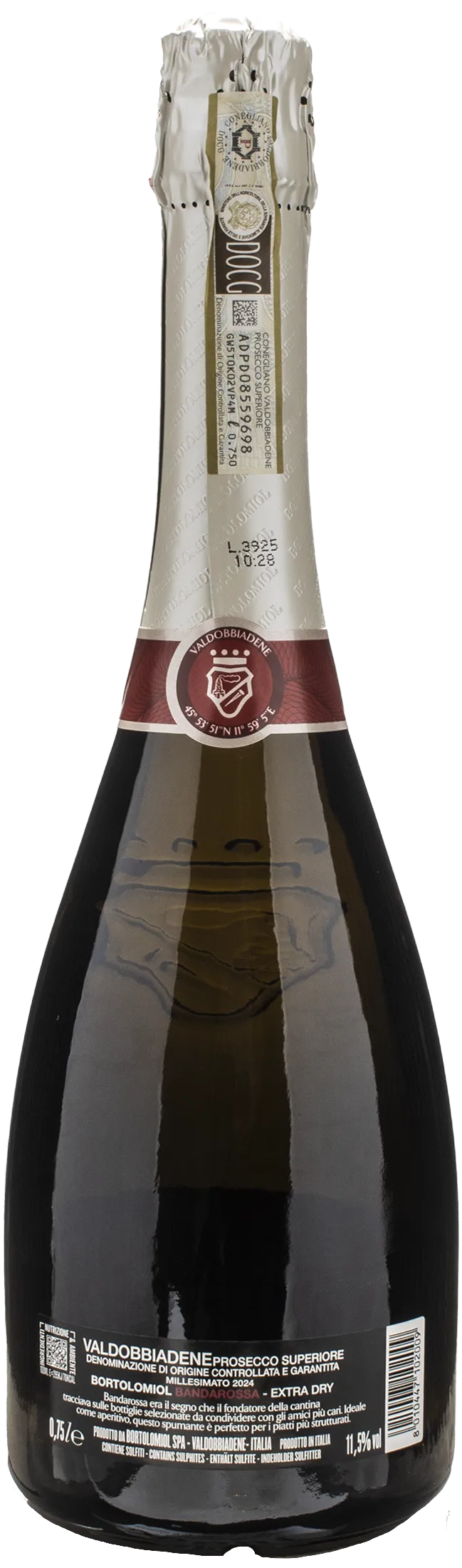 Bortolomiol Valdobbiadene Prosecco Superiore Extra Dry Bandarossa 2024