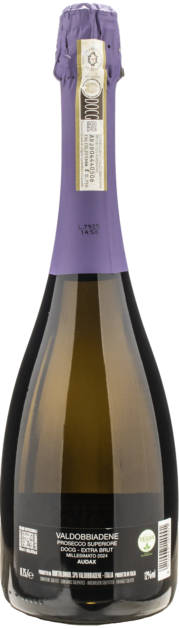 Bortolomiol Valdobbiadene Prosecco Superiore Extra Brut Audax 2024