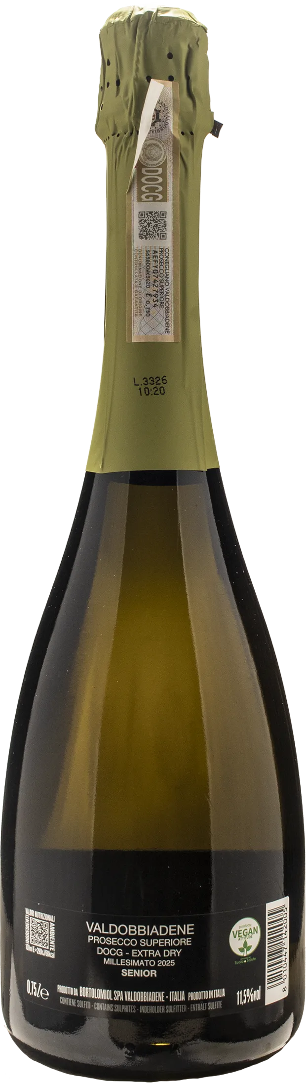Bortolomiol Valdobbiadene Prosecco Superiore Senior Extra Dry 2025