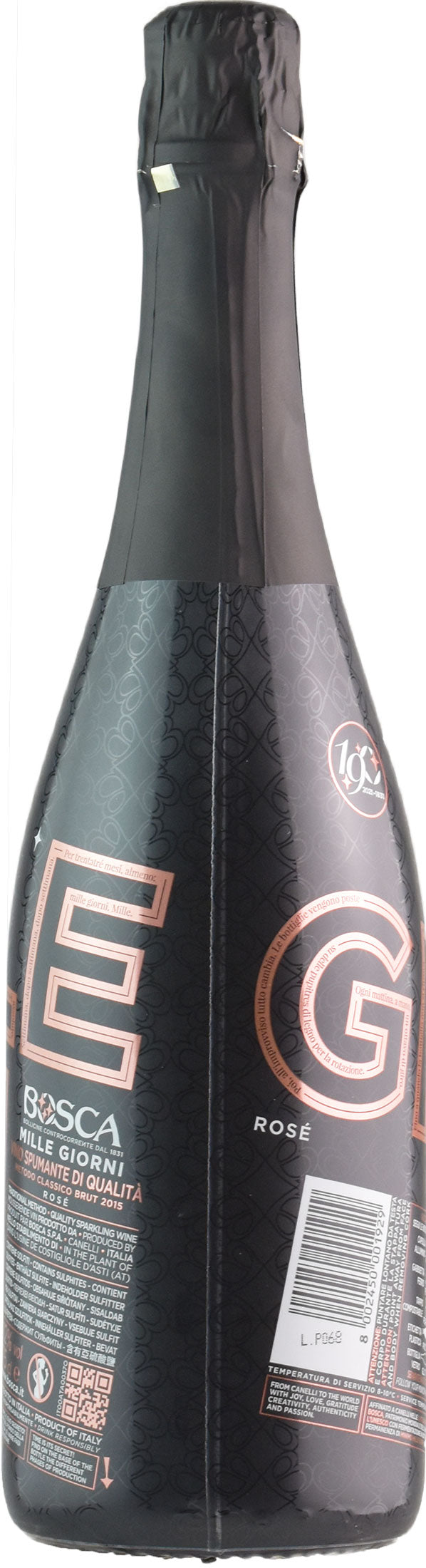 Bosca Spumante di Qualita Mille Giorni Rosè Brut 2015