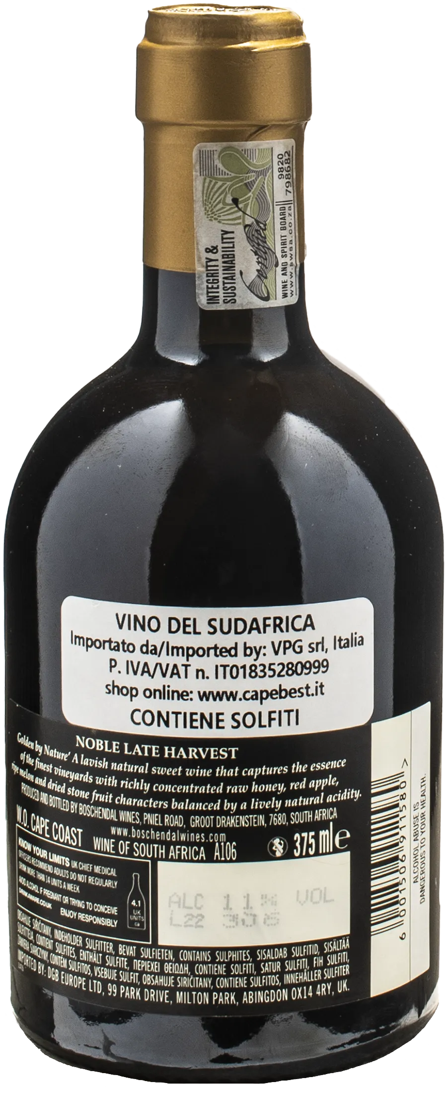 Boschendal Vin d'Or Noble Late Harvest 0.375L 2021